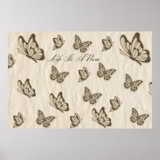 Het leven is een gedicht poster (Voorkant)