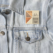 Het leven is een gekke rit vierkante button 5,1 cm (In situ)