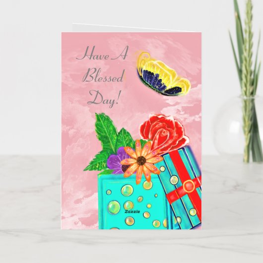 Het leven is een geschenk Gelukkige Verjaardag Folie Wenskaart (Achterkant)