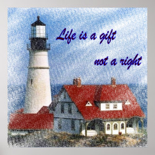 Het leven is een geschenk poster