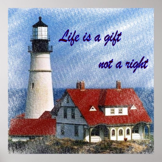 Het leven is een geschenk poster (Voorkant)