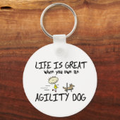 Het leven is een geweldige Agility Dog-Sleutelhang Sleutelhanger (Voorkant)