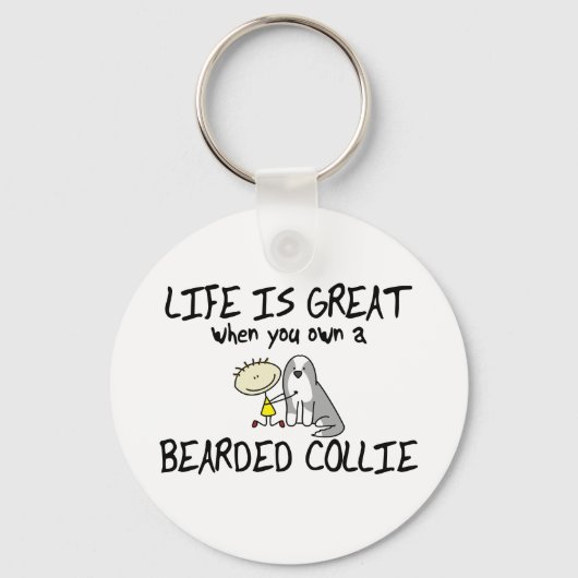 Het leven is een geweldige Collie Sleutelhanger (Voorkant)
