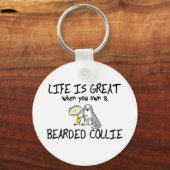 Het leven is een geweldige Collie Sleutelhanger (Voorkant)