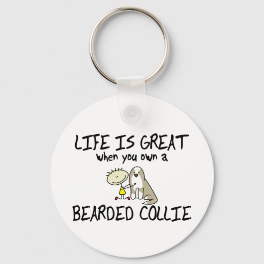 Het leven is een geweldige Collie Sleutelhanger (F (Voorkant)