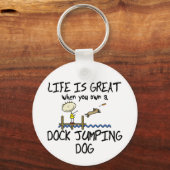 Het leven is een geweldige Dock Jumping Sleutelhan Sleutelhanger (Voorkant)