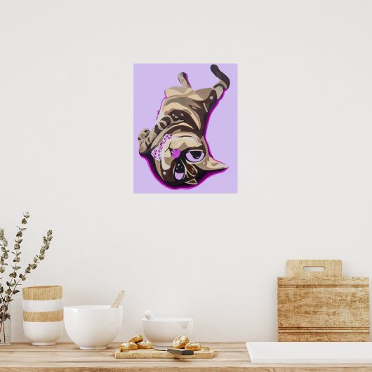 Het leven is een goed Kat Poster (Keuken)