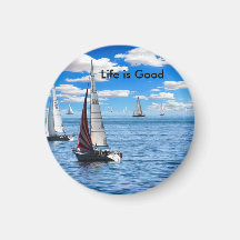 Het leven is een goed Sailing Magnet