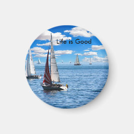 Het leven is een goed Sailing Magnet