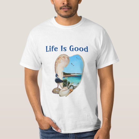 Het leven is een goede doorsnede in de schaal. t-shirt (Voorkant)