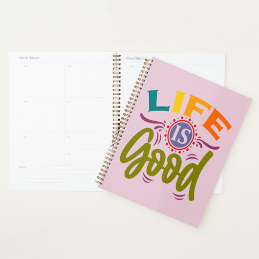 Het leven is een goede motiverende zin planner (Display)