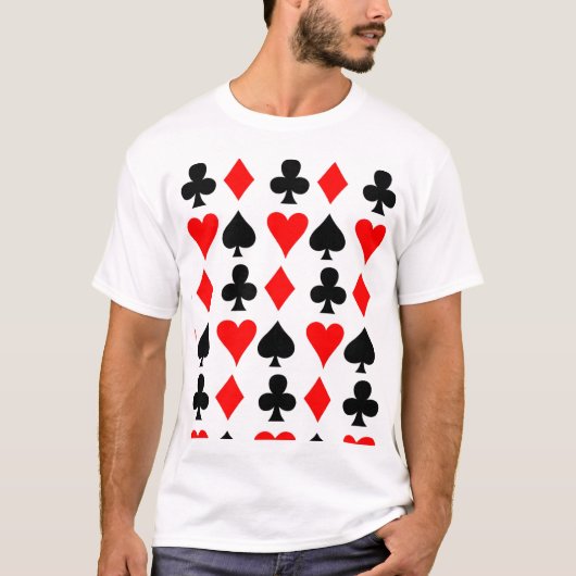 Het leven is een gok, speel je beste hand! t-shirt (Voorkant)