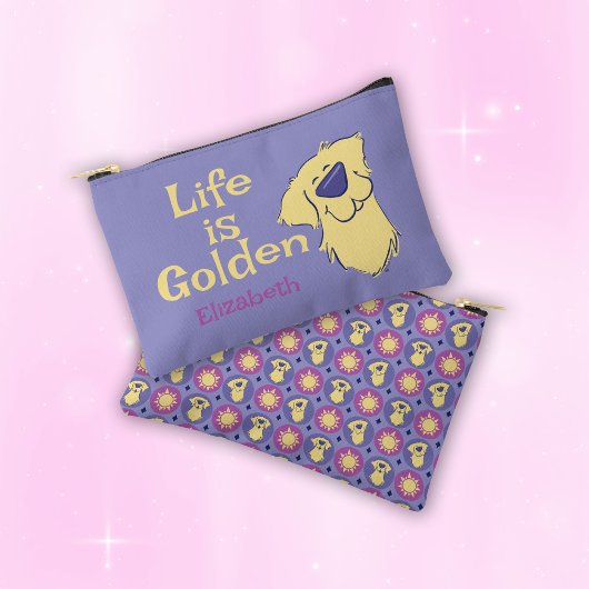 Het leven is een Golden Personalized Golden Retrie Etui