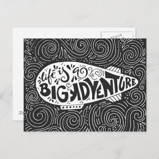 Het leven is een groot avontuur briefkaart (Voorkant / Achterkant)
