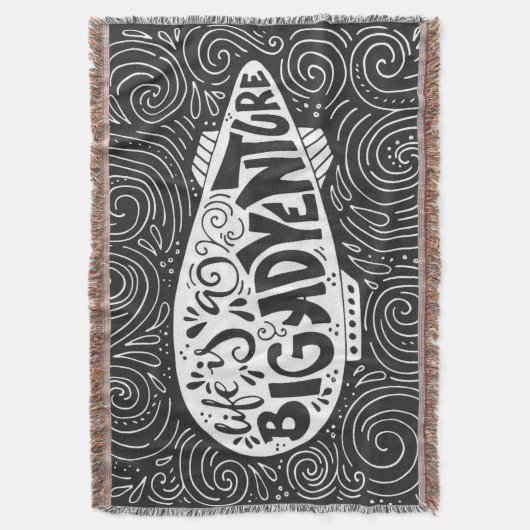 Het leven is een groot avontuur deken (Voorkant Verticaal)