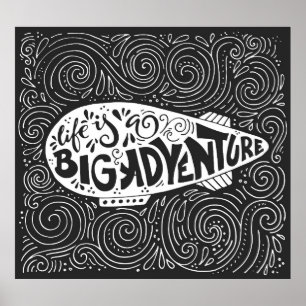 Het leven is een groot avontuur poster