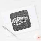 Het leven is een groot avontuur vierkante sticker (Envelop)