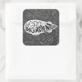 Het leven is een groot avontuur vierkante sticker (Tas)