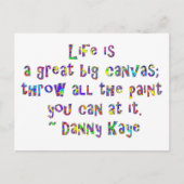 Het leven is een groot canvas briefkaart (Voorkant)