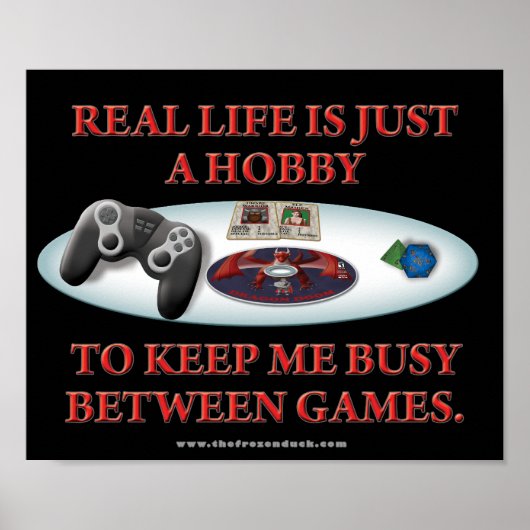 Het leven is een hobby tussen games poster (Voorkant)