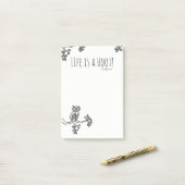 Het leven is een hoed! Schattige Uil Naam toevoege Post-it® Notes (Op bureau)