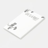 Het leven is een hoed! Schattige Uil Naam toevoege Post-it® Notes (Schuin)