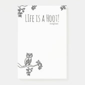 Het leven is een hoed! Schattige Uil Naam toevoege Post-it® Notes (Voorkant)