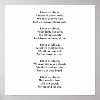 Het leven is een hokje. poster