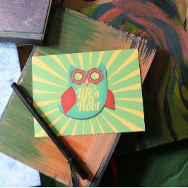 Het leven is een Hoot-uil Briefkaart