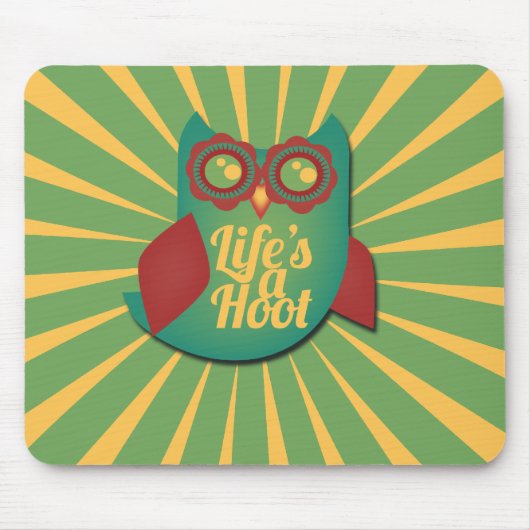 Het leven is een Hoot-uil Muismat (Voorkant)