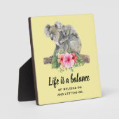 Het leven is een Inspirerend met Koala-Beren Fotoplaat (Voorkant)