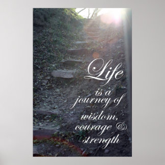 Het leven is een journaal met Inspirerend geschenk Poster