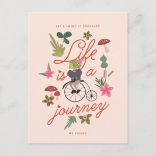 Het leven is een Journey Valentijn Holiday Card Briefkaart