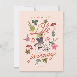 Het leven is een Journey Valentijn Holiday Card Feestdagenkaart