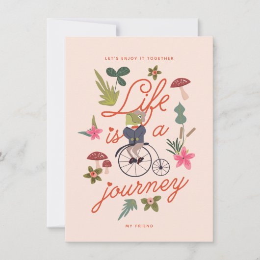 Het leven is een Journey Valentijn Holiday Card Feestdagenkaart (Voorkant)