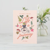 Het leven is een Journey Valentijn Holiday Card Feestdagenkaart (Staand voorkant)