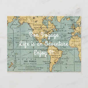 Het leven is een  Kaart van het Avontuur   Post Ca