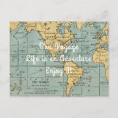 Het leven is een  Kaart van het Avontuur | Post Ca (Voorkant)