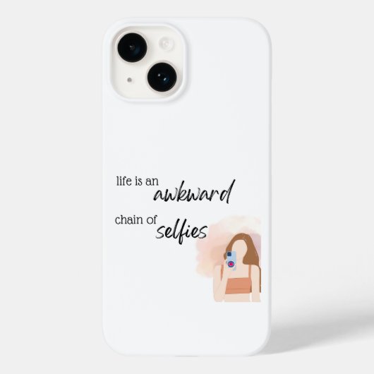 Het leven is een ketting van selfies Case-Mate iPhone case (Achterkant)