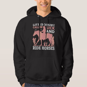 Het leven is een kort gesprek in zieke en rijden p hoodie