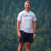 Het leven is een korte aanmoediging t-shirt