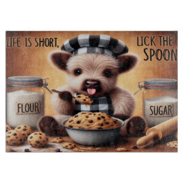 Het leven is een korte Koe snijplank