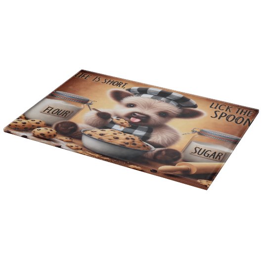 Het leven is een korte Koe snijplank (Hoek)