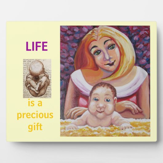 Het leven is een kostbaar geschenk fotoplaat (Voorkant)