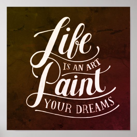 Het leven is een kunst poster (Voorkant)