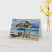 Het leven is een Lege Kaart van het Strand (Gele Bloem)