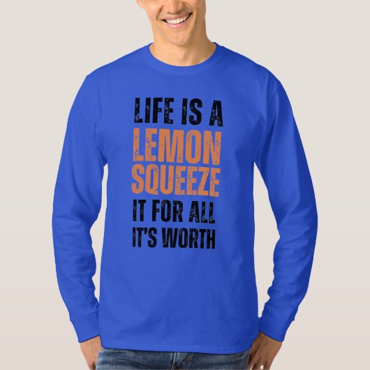 Het leven is een Lemon Long Sleeve Shirt -Motivati (Voorkant)