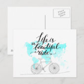 Het leven is een Mooi Blauw van de Rit Briefkaart (Voorkant / Achterkant)
