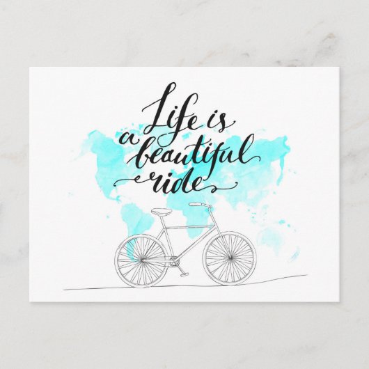 Het leven is een Mooi Blauw van de Rit Briefkaart (Voorkant)