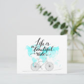 Het leven is een Mooi Blauw van de Rit Briefkaart (Staand voorkant)